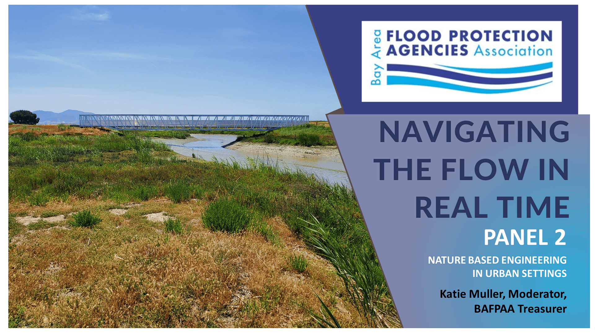 Panel 2: Nature-Based Engineering in Urban Settings<br />Moderator: Katie Muller, Senior Engineer, Santa Clara Valley Water District<br />